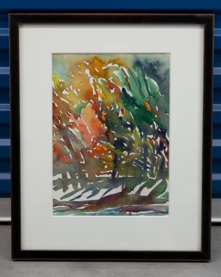 Watercolour Forest Painting artwork